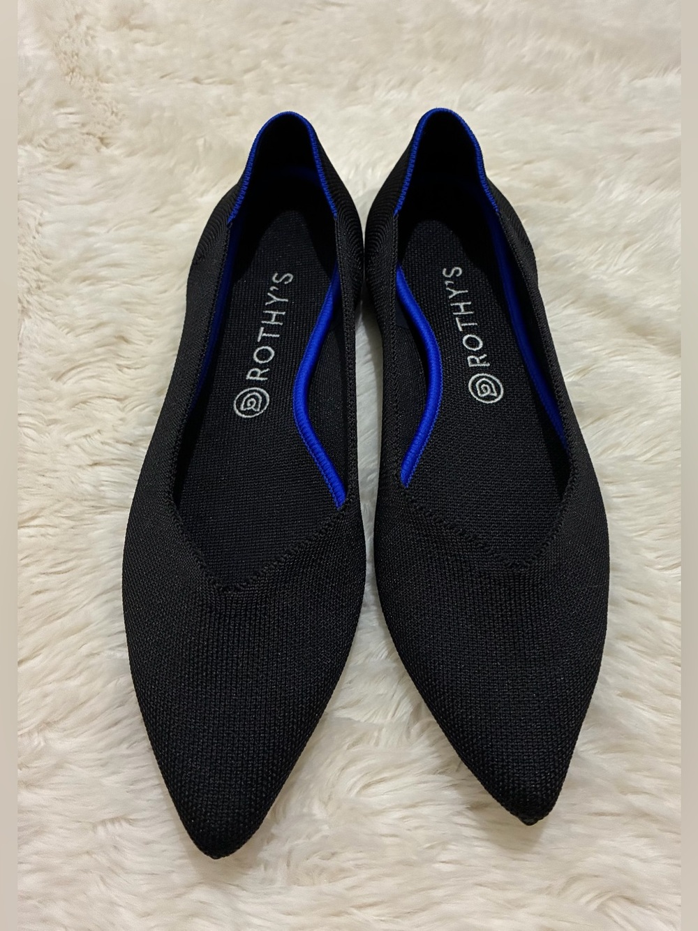 Rothy’s The Point Flats, black, size 11.5